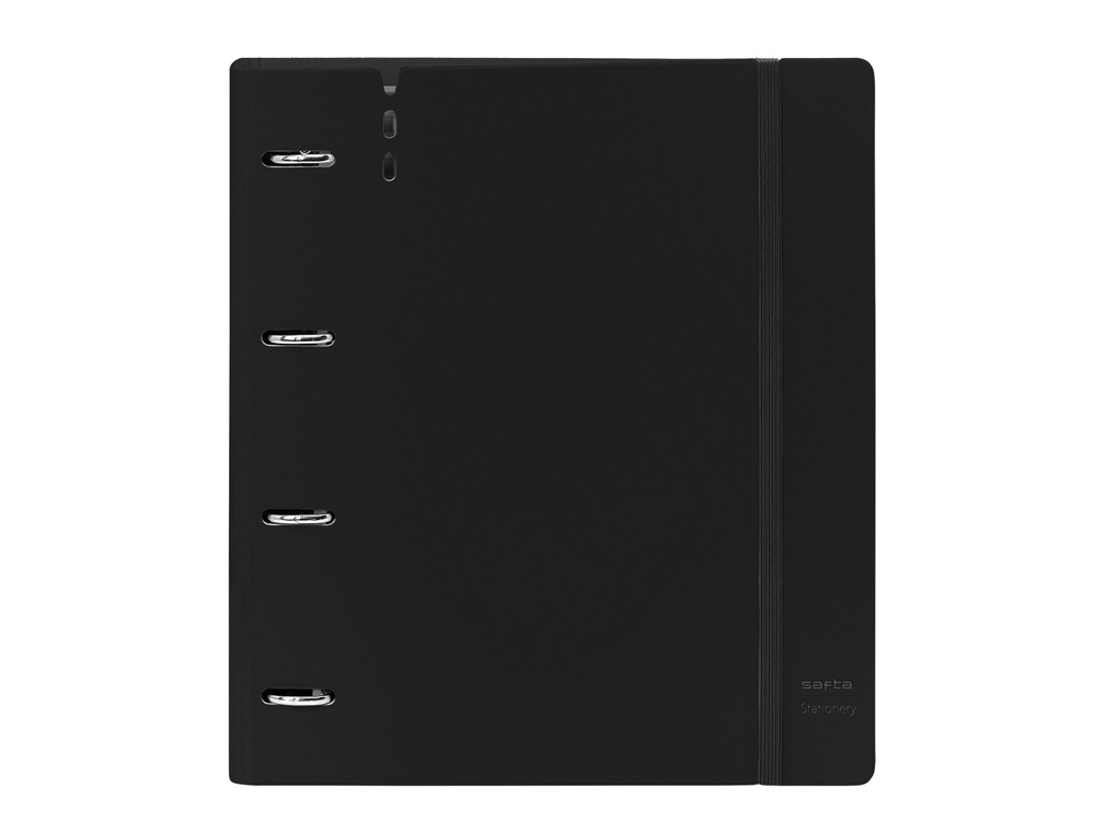 CARPETA CON RECAMBIO SAFTA DIN A4 CUADRO 5 MM POLIPROPILENO FOAM 4 ANILLAS 35MM BLACK