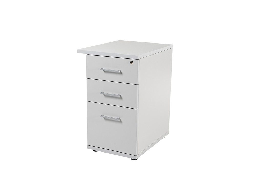 CAJONERA ROCADA CON 4 CAJONES SERIE STORE 74X47X60 CM ACABADO GRIS/GRIS
