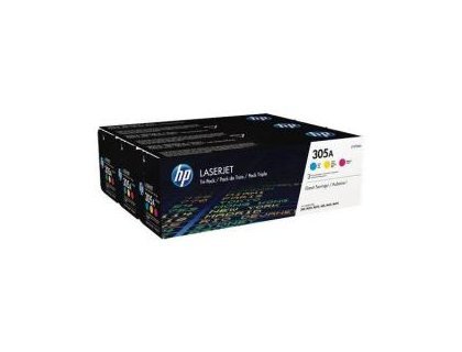 CONSUMIBLE IMPRESORA LASER HP TONER TRICOLOR ( C Y M) 305A PACK 3