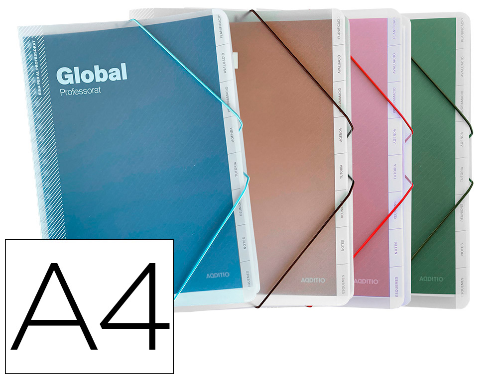 CARPETA GLOBAL CATALAN ADDITIO DIN A4 CON EVALUACION CONTINUA PROGRAMACION TUTORIA Y REUNIONES