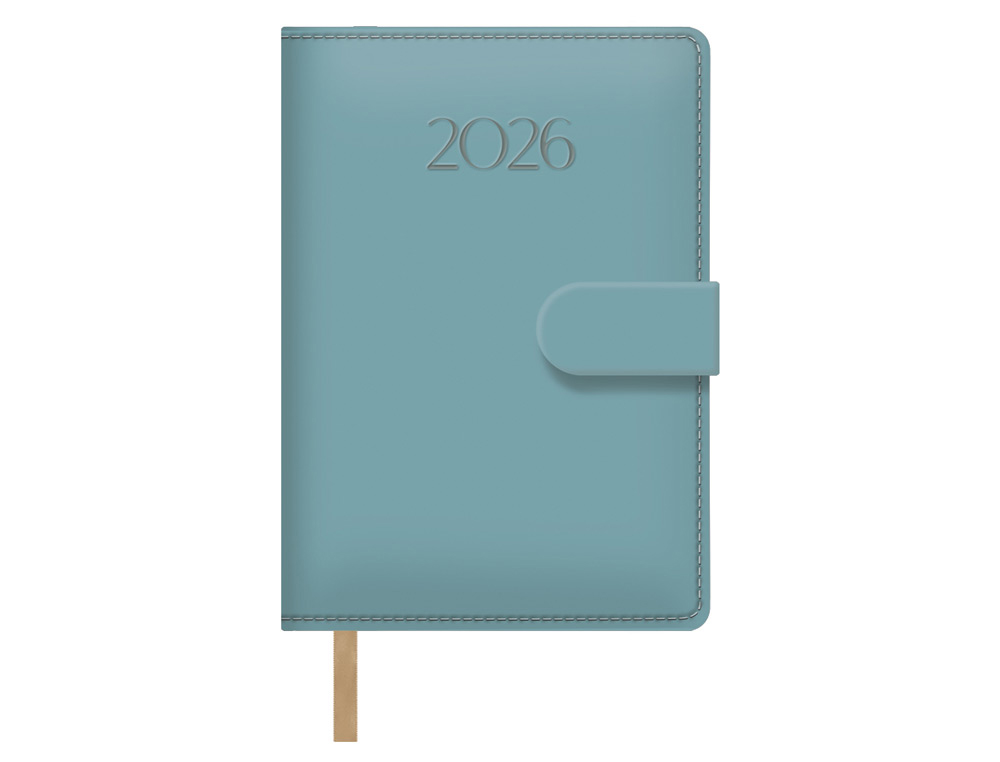 AGENDA ENCUADERNADA DOHE 2026 PRETTY POLIPIEL CIERRE CON PESTAA IMANTADA DIA PAGINA 125X180 MM COLOR VERDE