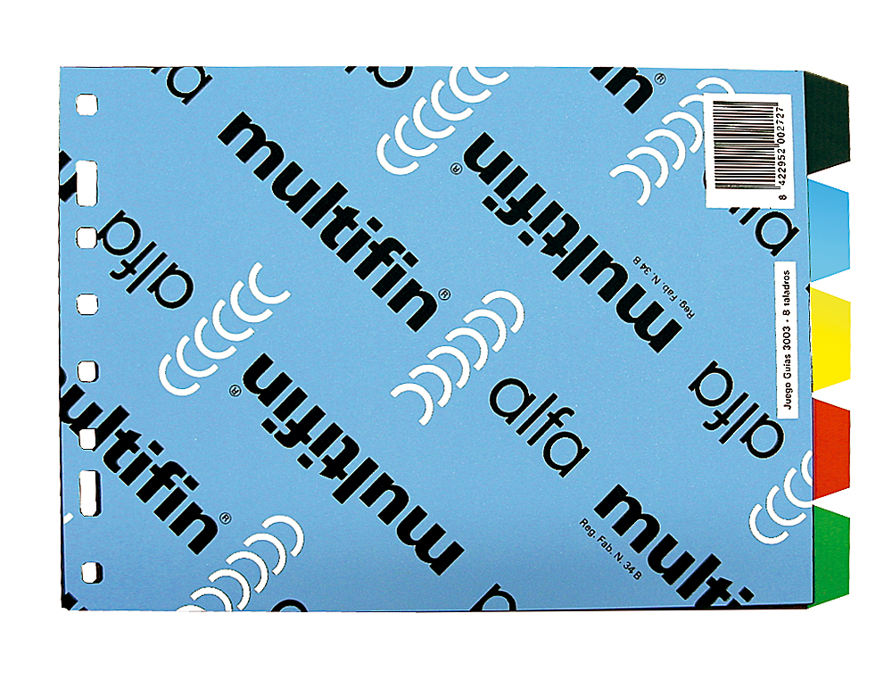 SEPARADOR MULTIFIN 3003 PLASTICO CUARTO APAISADO 5 PESTAAS