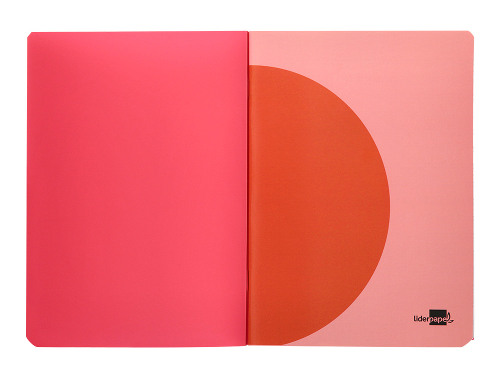 LIBRETA LIDERPAPEL 360 TAPA DE PLASTICO A4 48 HOJAS 90GR LISO SIN MARGEN COLORES SURTIDOS