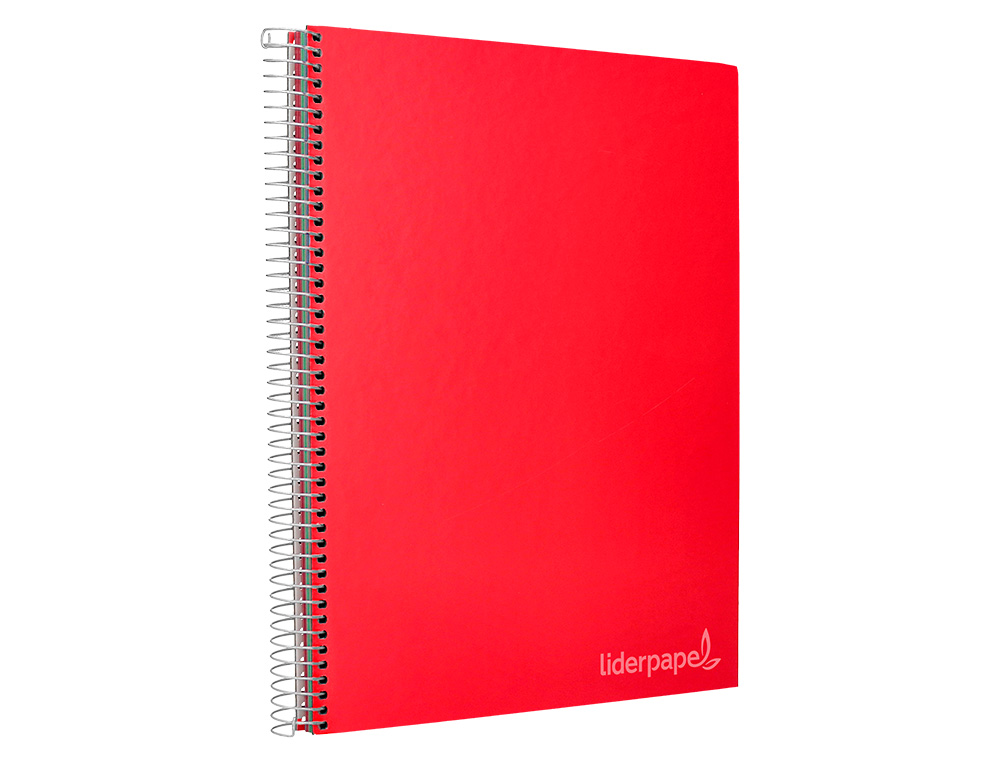 CUADERNO ESPIRAL LIDERPAPEL A4 MICRO JOLLY TAPA FORRADA 140H 75GR HORIZONTAL 5 BANDAS 4 TALADROS COLORES SURTIDOS