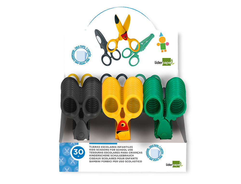 TIJERA LIDERPAPEL 12CM CORTA PASTA DE MODELAR PAPEL Y CARTON UNIDAD