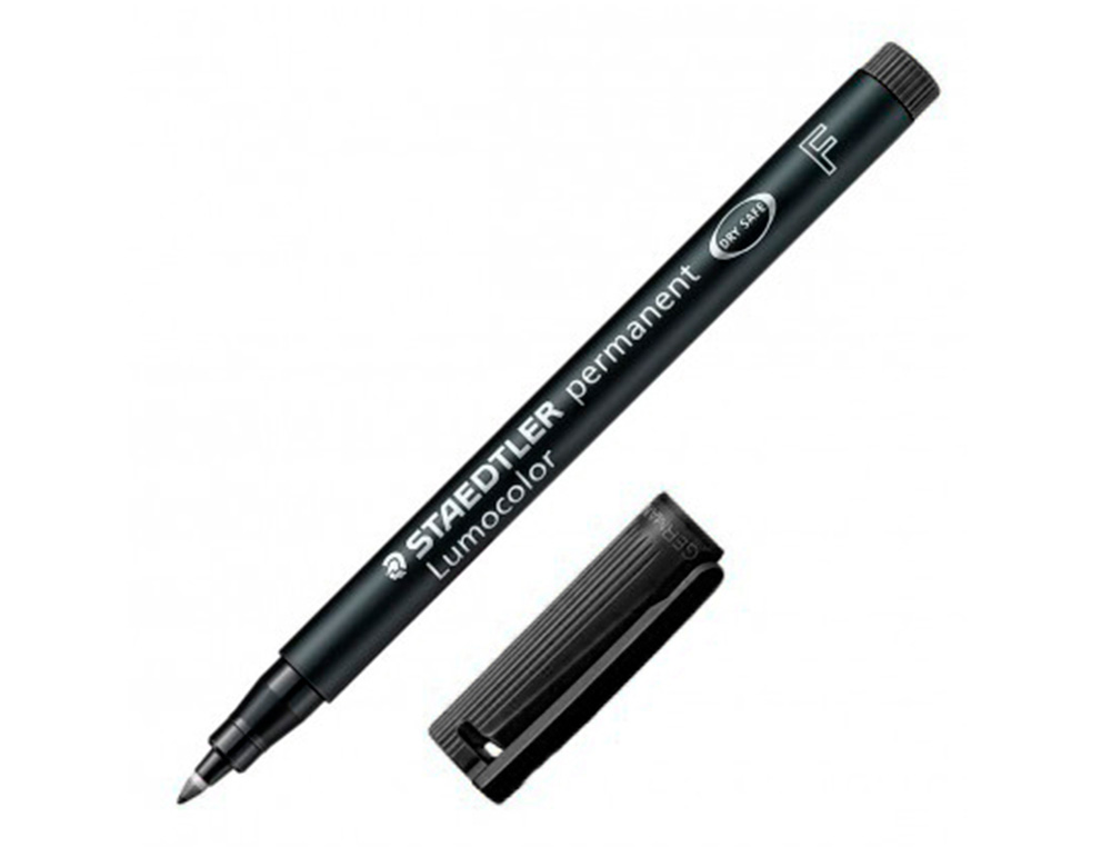 ROTULADOR STAEDTLER LUMOCOLOR RETROPROYECCION PUNTA DE FIBRAPERMANENTE 318-9 NEGRO PUNTA FINA REDONDA 0.6 MM