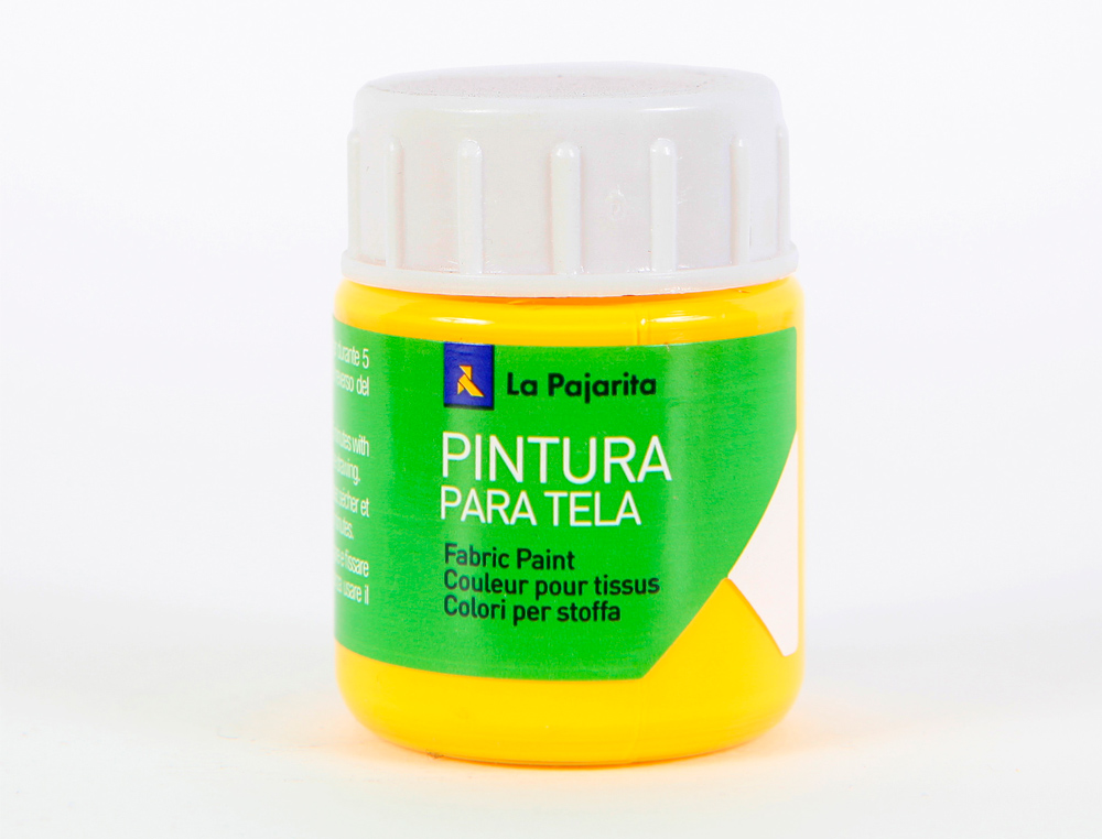 PINTURA PARA TELA LA PAJARITA AMARILLO REAL 25 ML