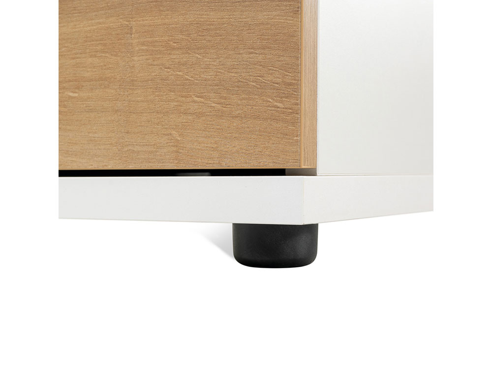 CAJONERA ROCADA CON CUATRO CAJONES SERIE STORE 60X47X74 CM ACABADO GRIS/BLANCO