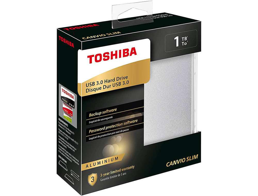 DISCO DURO EXTERNO TOSHIBA CANVIO SLIM HDD 2,50