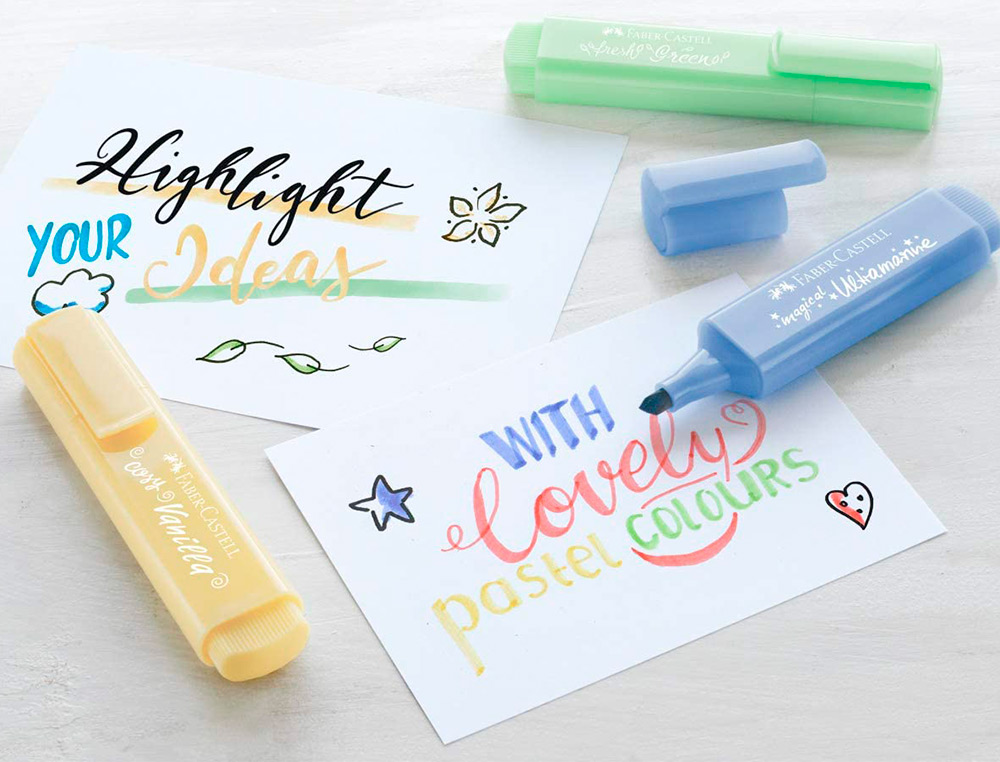 ROTULADOR FABER CASTELL FLUORESCENTE TEXTLINER 46 PASTEL EXPOSITOR 60 UNIDADES COLORES SURTIDOS