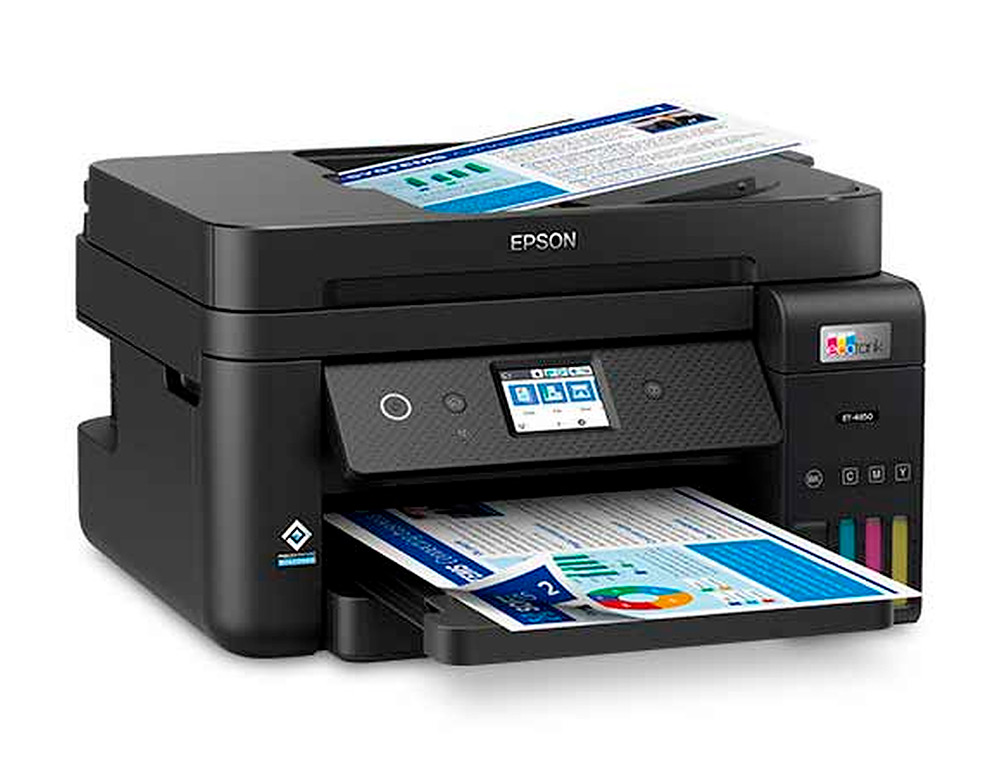 EQUIPO MULTIFUNCION EPSON ECOTANK ET-4850 TINTA 15 PPM BANDEJA 250 HOJAS ESCANER COPIADORA IMPRESORA