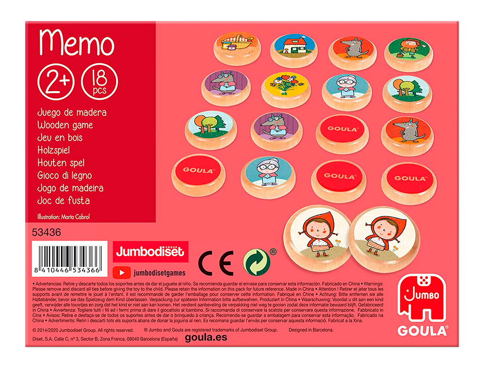 JUEGO GOULA DIDACTICO MEMO CAPERUCITA ROJA