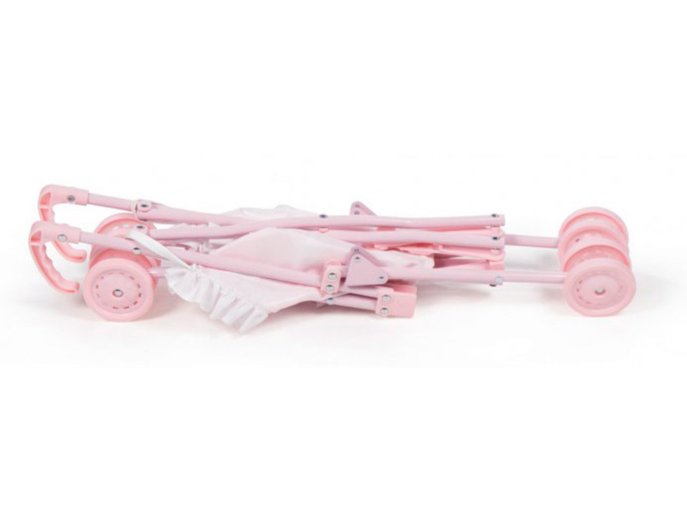 SILLA PEQUEÑA DE PASEO PARA MUÑECAS CARLOTA COLOR ROSA 550X270X410 MM