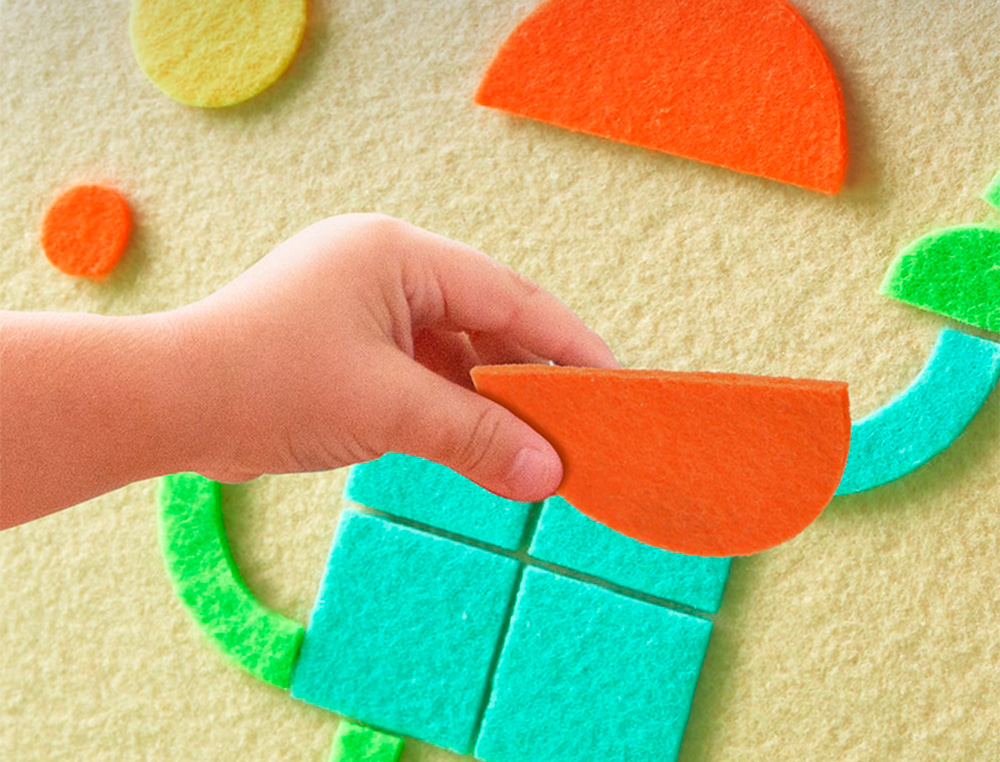 PUZLE MIDEER FIGURAS GEOMETRICAS FIELTRO 157 PIEZAS