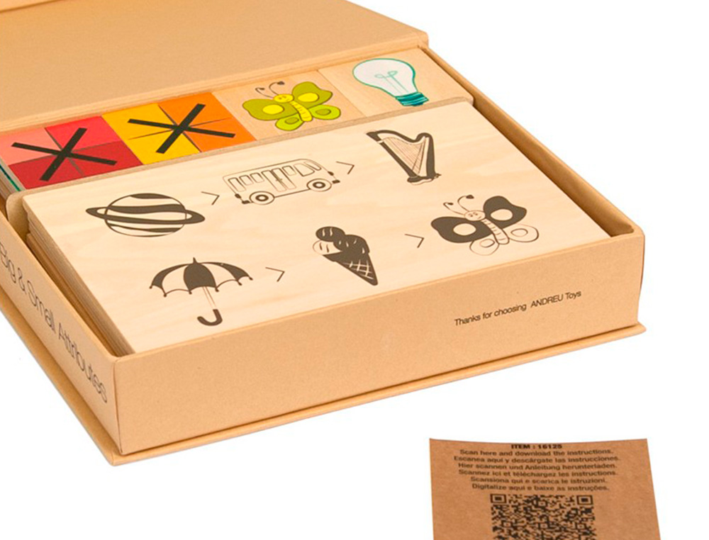 JUEGO DIDACTICO ANDREUTOYS ATRIBUTOS GRANDES Y PEQUEOS