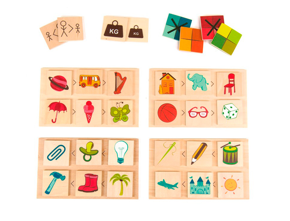 JUEGO DIDACTICO ANDREUTOYS ATRIBUTOS GRANDES Y PEQUEOS