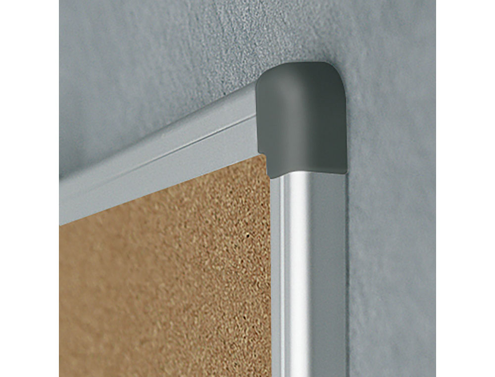 PIZARRA CORCHO ROCADA MARCO ALUMINIO CON CANTONERAS 100X150 CM