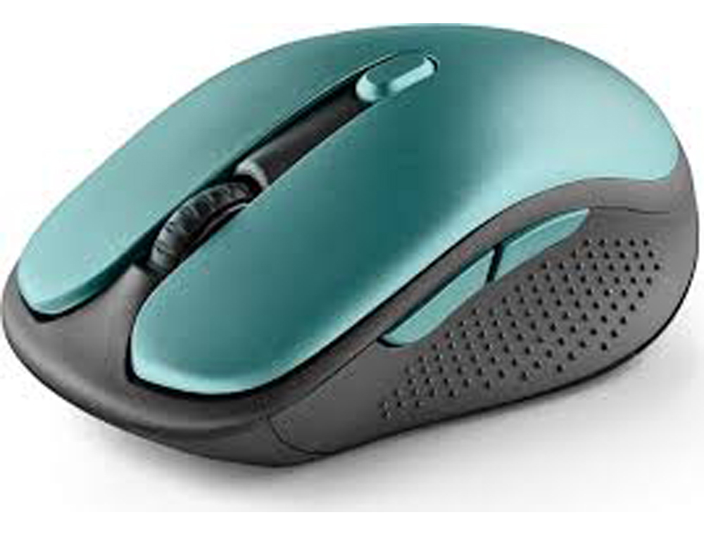 RATON NGS EVO RUST OPTICO 800/1200/1600 DPI INALAMBRICO 5 BOTONES TECLAS SILENCIOSAS RECEPTOR USB 2,4 GHZ VERDE