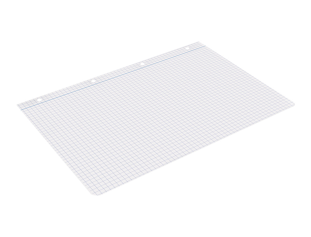 RECAMBIO LIDERPAPEL A4 100 HOJAS PAPEL RECICLADO 100% 80GR CUADRO 4MM CON MARGEN 4 TALADROS