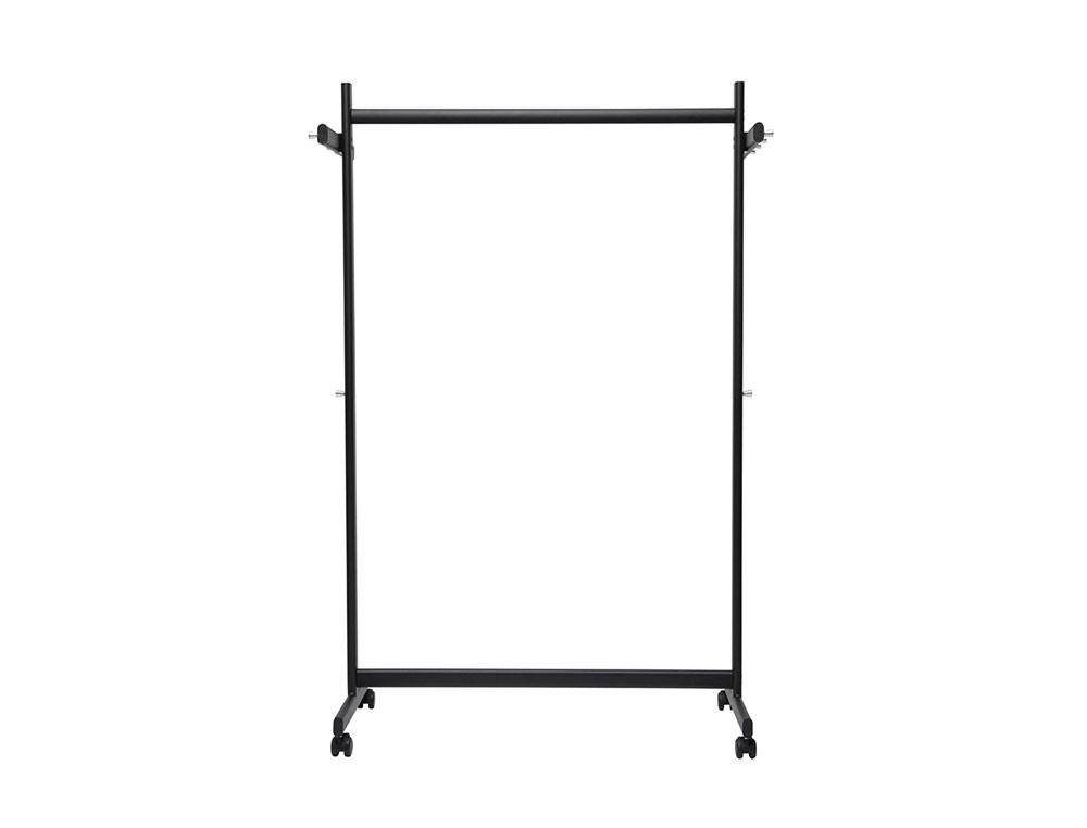 PERCHERO MAULSAMBA 10 COLGADORES CABALLETE CON RUEDAS COLOR NEGRO 116X508X1725 MM