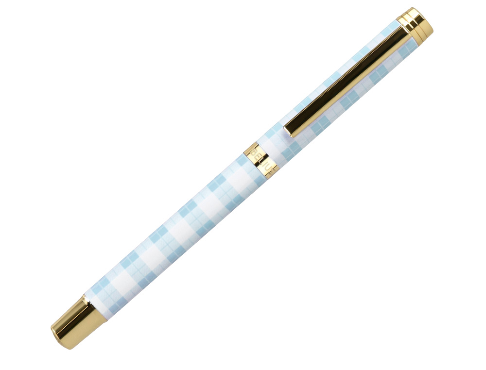 ROLLER BELIUS PERFECT PICNIC DAY ALUMINIO AZUL CELESTE DORADO TINTA COLOR NEGRO CAJA DE DISEO