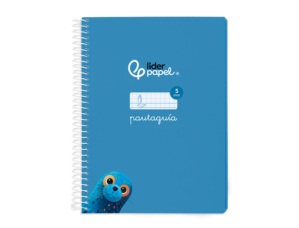 CUADERNO ESPIRAL LIDERPAPEL A5 PAUTAGUIA TAPA BLANDA 40H 75 GR CUADRO PAUTADO 5MM COLOR AZUL