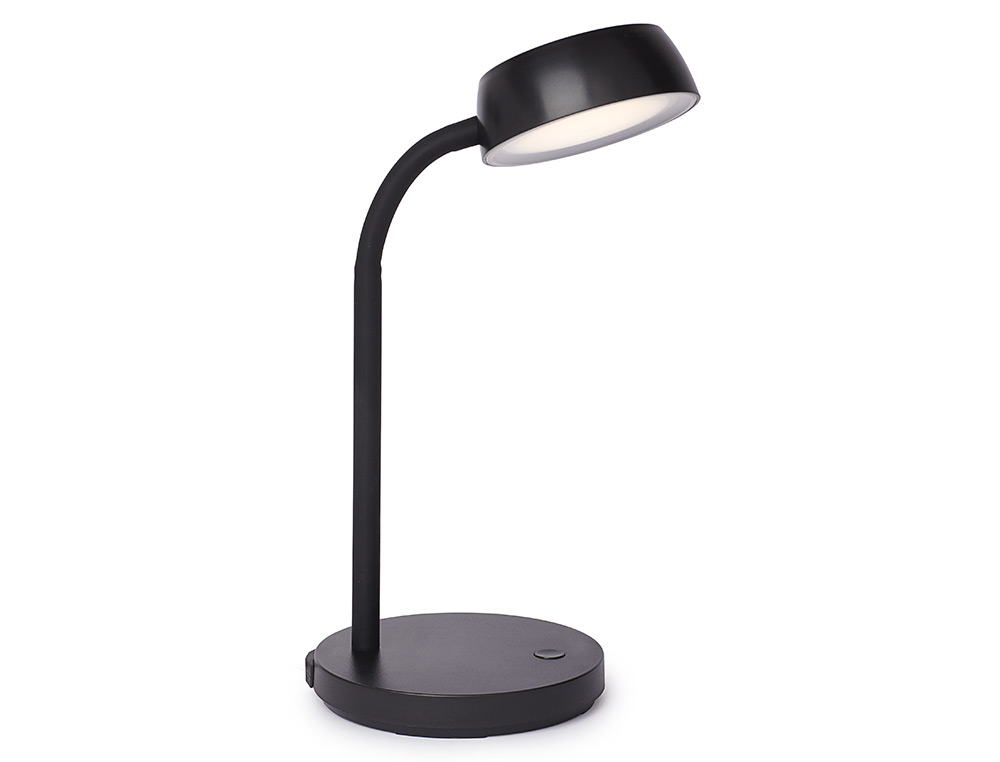 LAMPARA DE ESCRITORIO MAUL LED 5W 585LM LUZ CALIDA BRAZO Y CABEZAL GIRATORIOS NEGRA