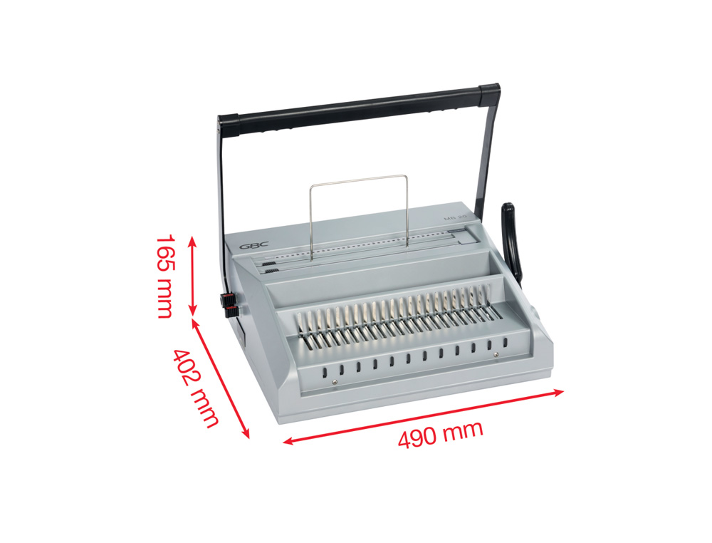 ENCUADERNADORA PARA ESPIRAL GBC MULTIBIND MB20 PERFORA 20 HOJAS TAMAO A4 ENCUADERNA 500 HOJAS