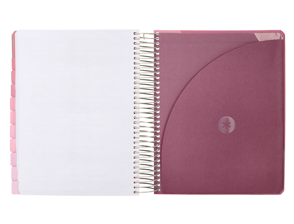 AGENDA ESCOLAR ANTARTIK 25-26 ESPIRAL FUN DAY ROSA DIA PAGINA A5 BILINGE PAPEL FSC 80 GR