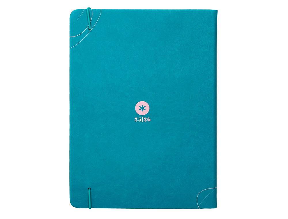 AGENDA ESCOLAR ANTARTIK 25-26 ENCUADERNADA GO! SIMIL PIEL VERDE SEMANA VISTA A5 BILINGE PAPEL FSC 80 GR