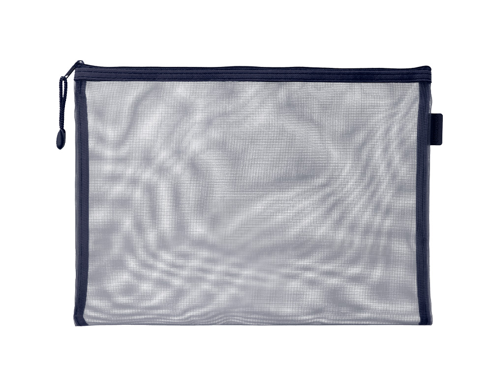 BOLSA ZIPPER BAG LIDERPAPEL POLIESTER TRANSPIRABLE MULTIUSOS DIN A5 AZUL MARINO