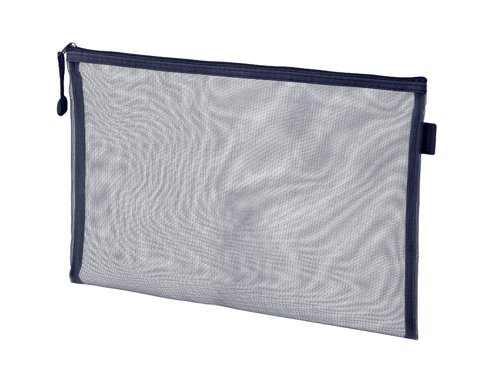 BOLSA ZIPPER BAG LIDERPAPEL POLIESTER TRANSPIRABLE MULTIUSOS DIN A5 AZUL MARINO