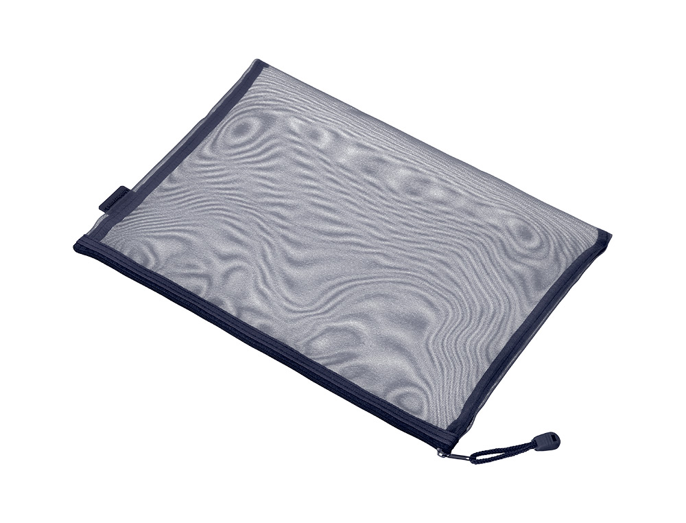 BOLSA ZIPPER BAG LIDERPAPEL POLIESTER TRANSPIRABLE MULTIUSOS DIN A5 AZUL MARINO