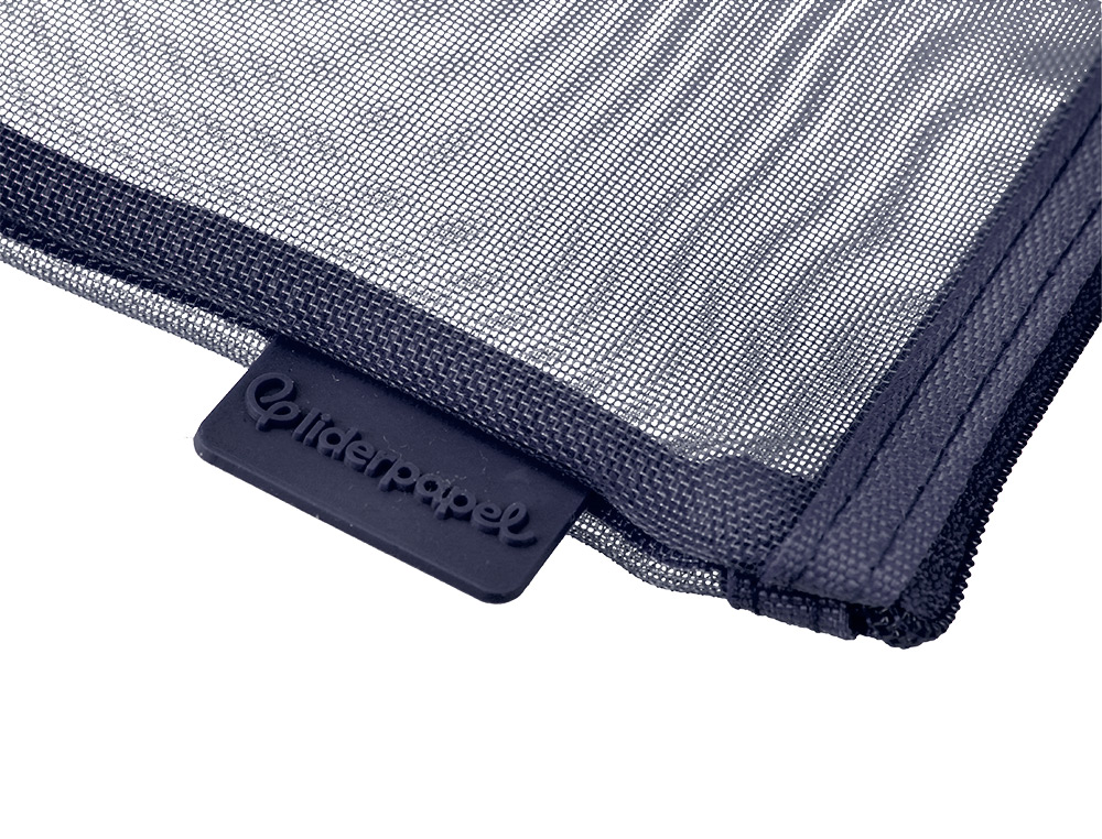 BOLSA ZIPPER BAG LIDERPAPEL POLIESTER TRANSPIRABLE MULTIUSOS DIN A5 AZUL MARINO