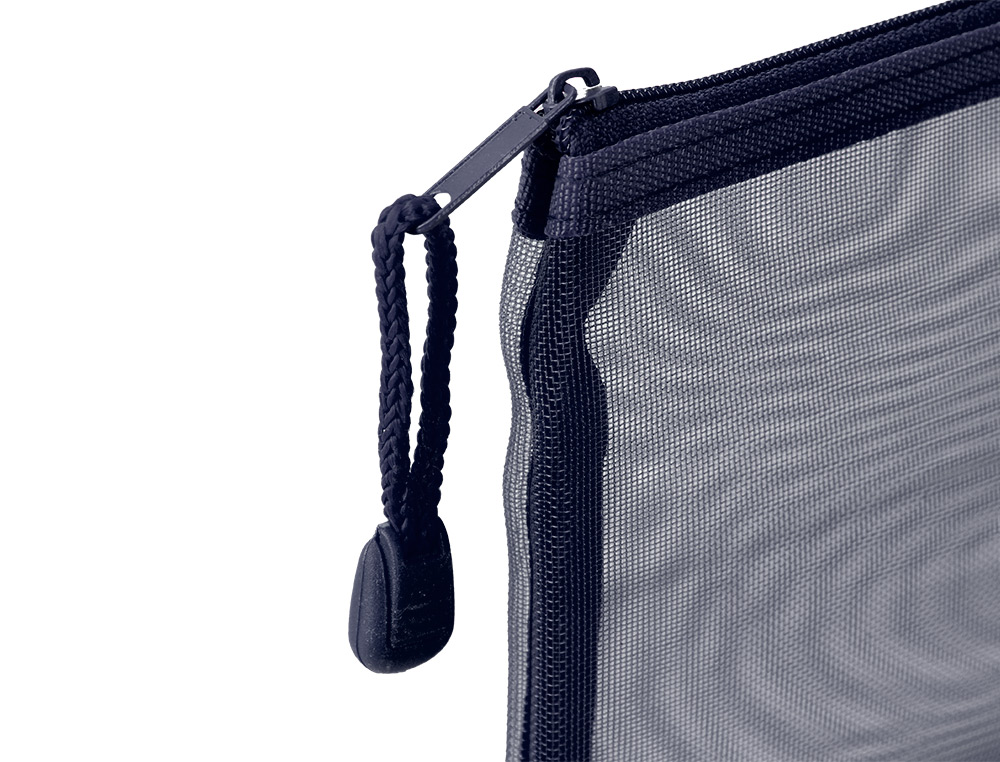BOLSA ZIPPER BAG LIDERPAPEL POLIESTER TRANSPIRABLE MULTIUSOS DIN A5 AZUL MARINO