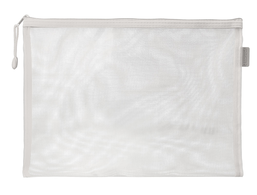 BOLSA ZIPPER BAG LIDERPAPEL POLIESTER TRANSPIRABLE MULTIUSOS DIN A4 BLANCO