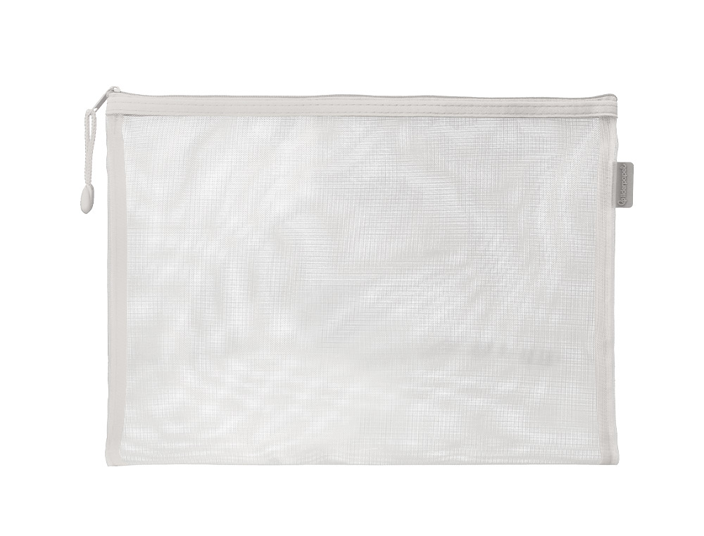 BOLSA ZIPPER BAG LIDERPAPEL POLIESTER TRANSPIRABLE MULTIUSOS DIN A5 BLANCO