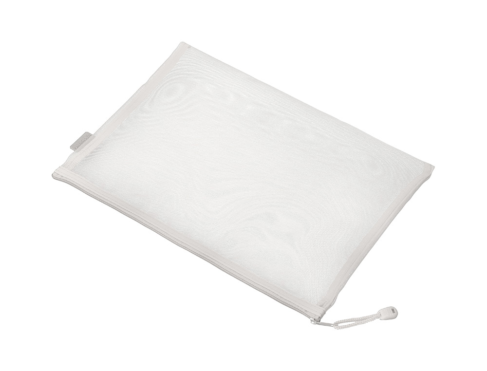 BOLSA ZIPPER BAG LIDERPAPEL POLIESTER TRANSPIRABLE MULTIUSOS DIN A5 BLANCO