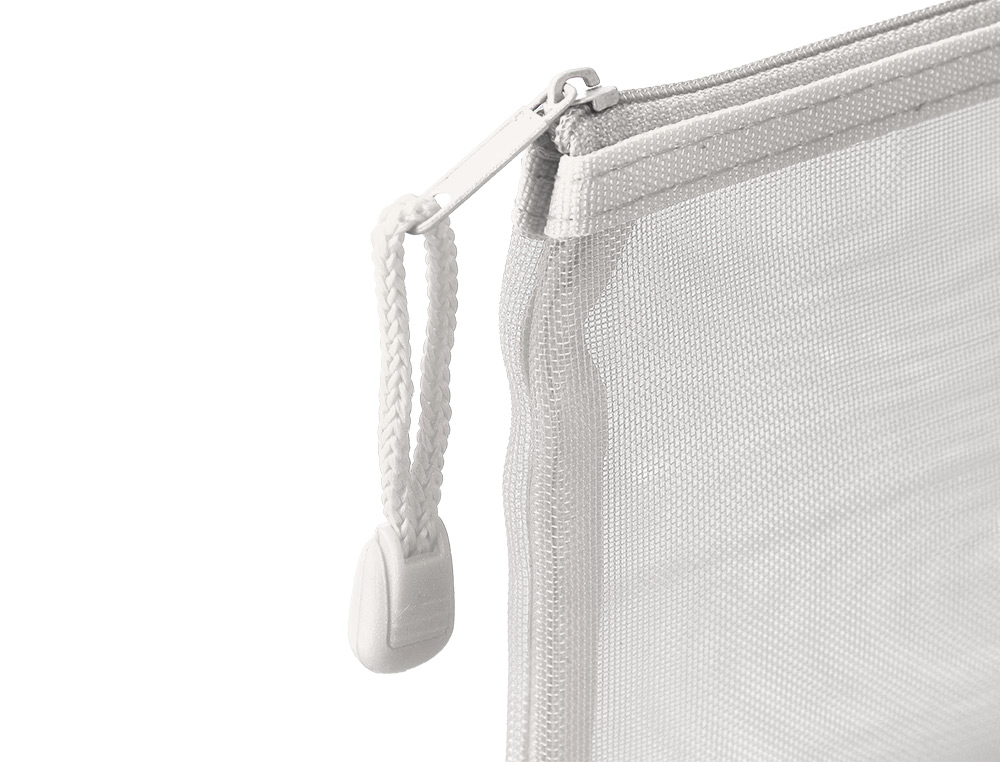 BOLSA ZIPPER BAG LIDERPAPEL POLIESTER TRANSPIRABLE MULTIUSOS DIN A5 BLANCO