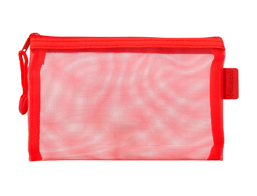 BOLSA ZIPPER BAG LIDERPAPEL POLIESTER TRANSPIRABLE MULTIUSOS DIN A6 ROJO