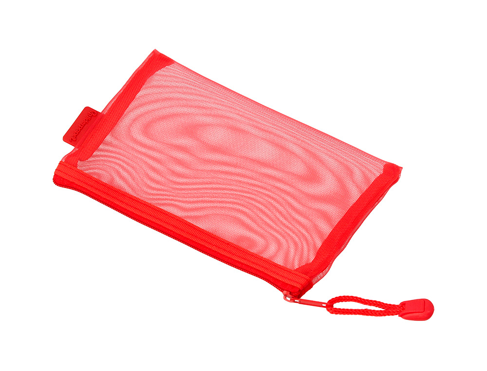 BOLSA ZIPPER BAG LIDERPAPEL POLIESTER TRANSPIRABLE MULTIUSOS DIN A6 ROJO