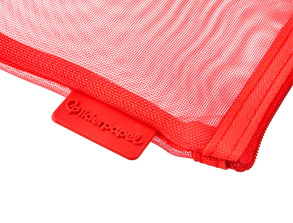 BOLSA ZIPPER BAG LIDERPAPEL POLIESTER TRANSPIRABLE MULTIUSOS DIN A6 ROJO