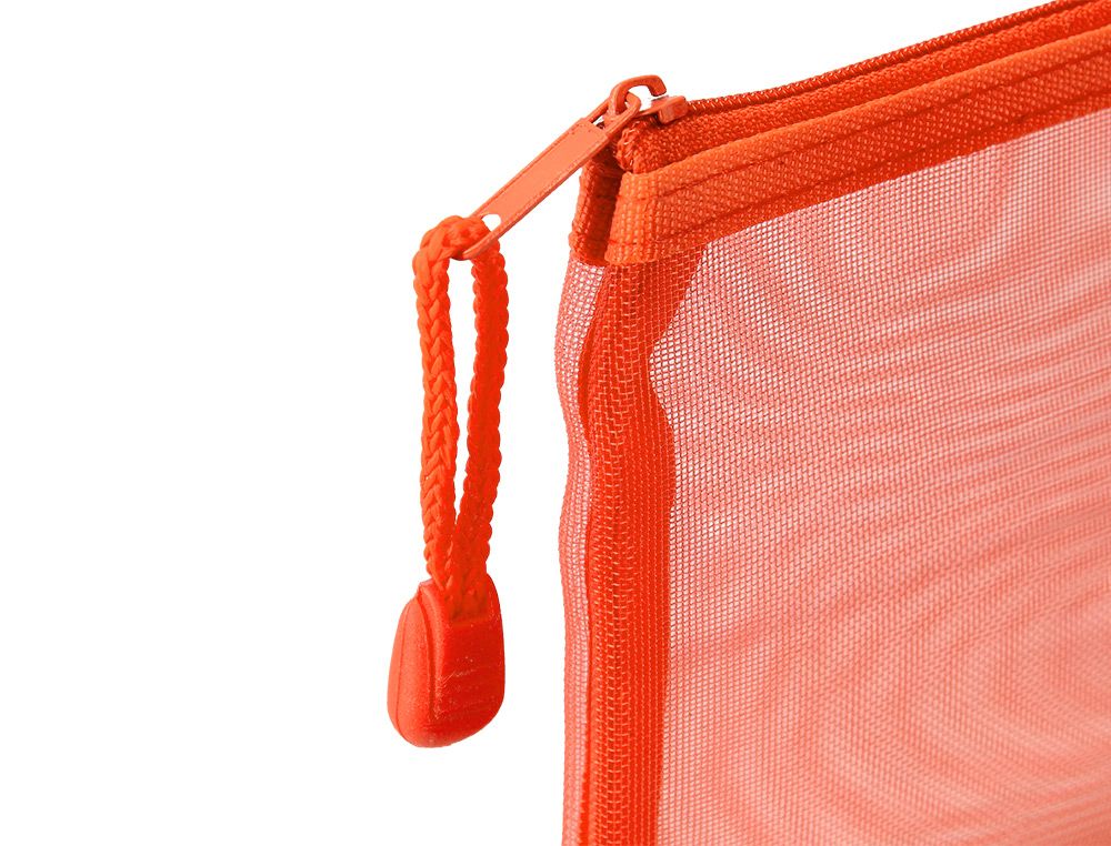 BOLSA ZIPPER BAG LIDERPAPEL POLIESTER TRANSPIRABLE MULTIUSOS DIN A4 NARANJA