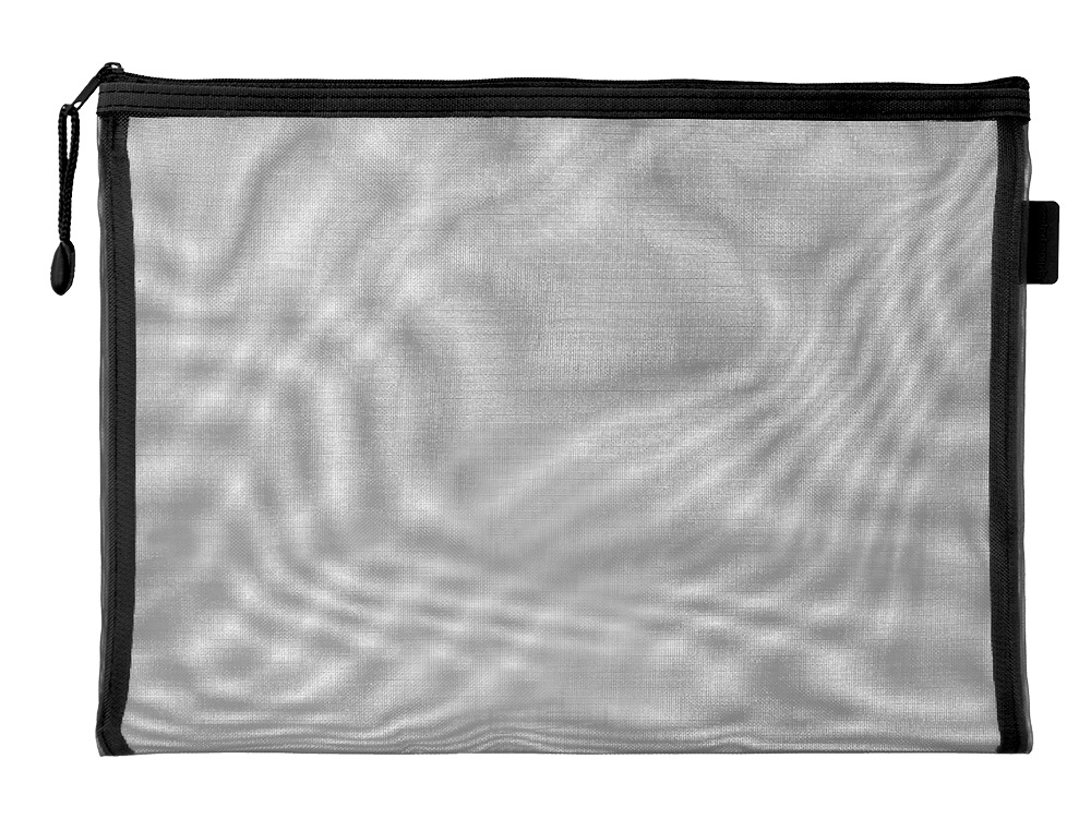 BOLSA ZIPPER BAG LIDERPAPEL POLIESTER TRANSPIRABLE MULTIUSOS DIN A4 NEGRO