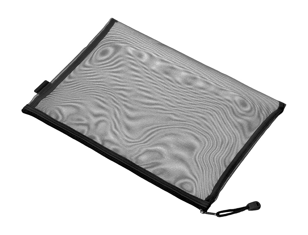 BOLSA ZIPPER BAG LIDERPAPEL POLIESTER TRANSPIRABLE MULTIUSOS DIN A4 NEGRO