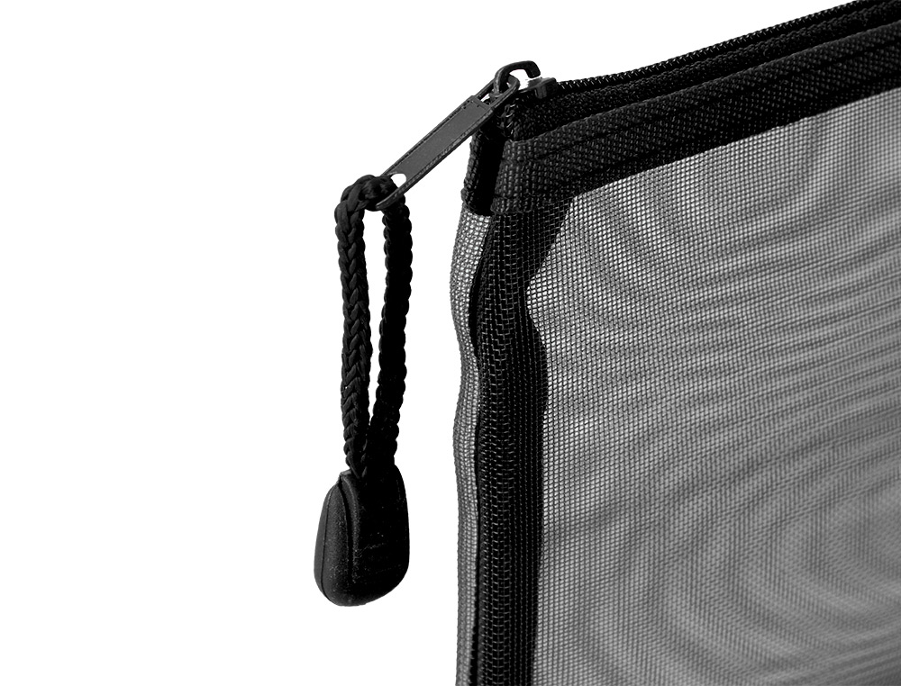 BOLSA ZIPPER BAG LIDERPAPEL POLIESTER TRANSPIRABLE MULTIUSOS DIN A4 NEGRO