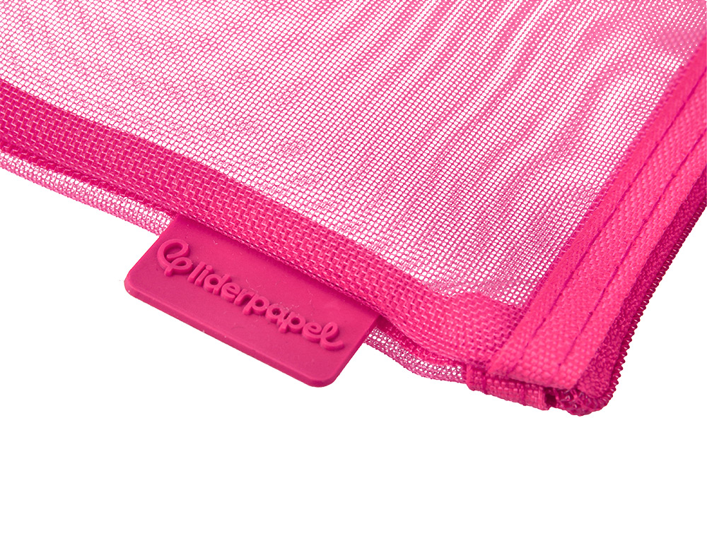 BOLSA ZIPPER BAG LIDERPAPEL POLIESTER TRANSPIRABLE MULTIUSOS DIN A4 ROSA