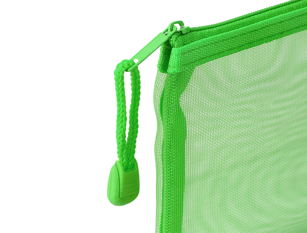 BOLSA ZIPPER BAG LIDERPAPEL POLIESTER TRANSPIRABLE MULTIUSOS DIN A4 VERDE PASTEL