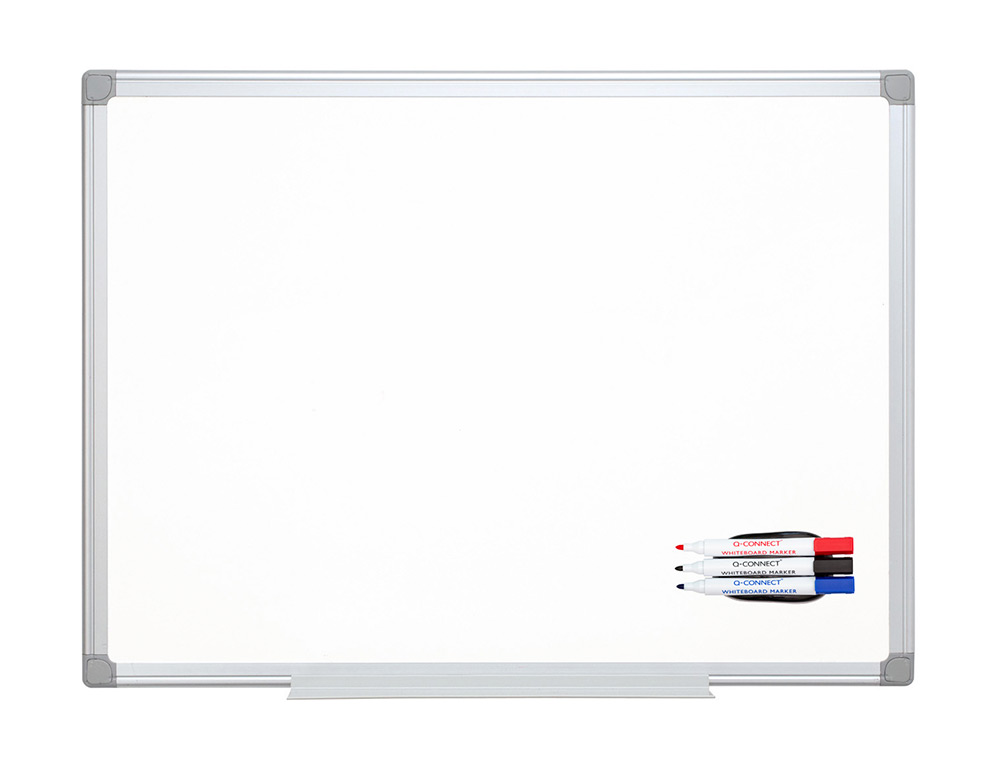 BORRADOR Q-CONNECT MAGNETICO PARA PIZARRA BLANCA CON 3 ROTULADORES AZUL NEGRO Y ROJO
