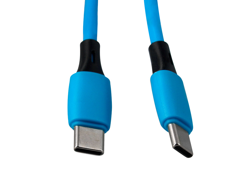CABLE USB-C A USB-C Q-CONNECT PVC LONGITUD 2M AZUL